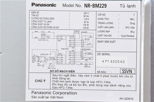Tủ lạnh Panasonic NR- BM229SSVN                                                 